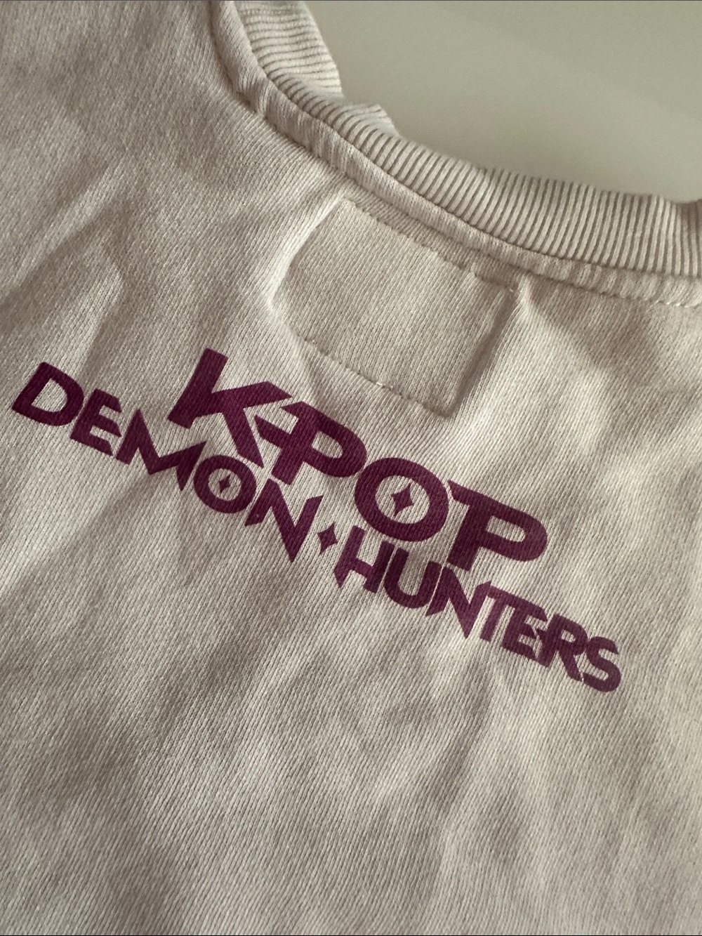 Zara KPOP Demon Hunters Sweatshirt - Cream with Purple & Black Print - Picture 5 of 9